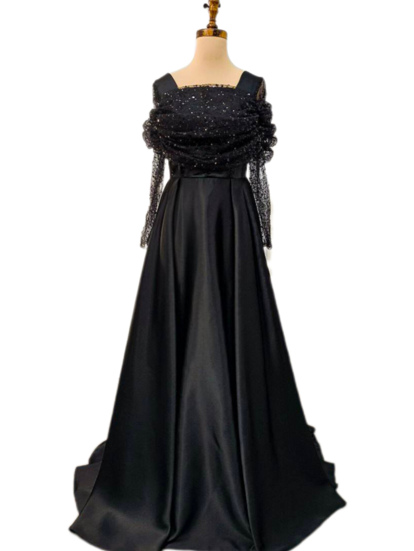 تصویر لباس مجلسی/پیراهن زنانه/ماکسی ساتن و جسمیکو مدل بیتا 